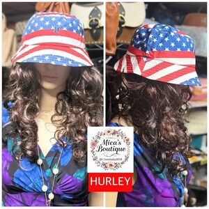 🆕HURLEY Unisex Patriotic Flag Bucket Hat - Red, White & Blue